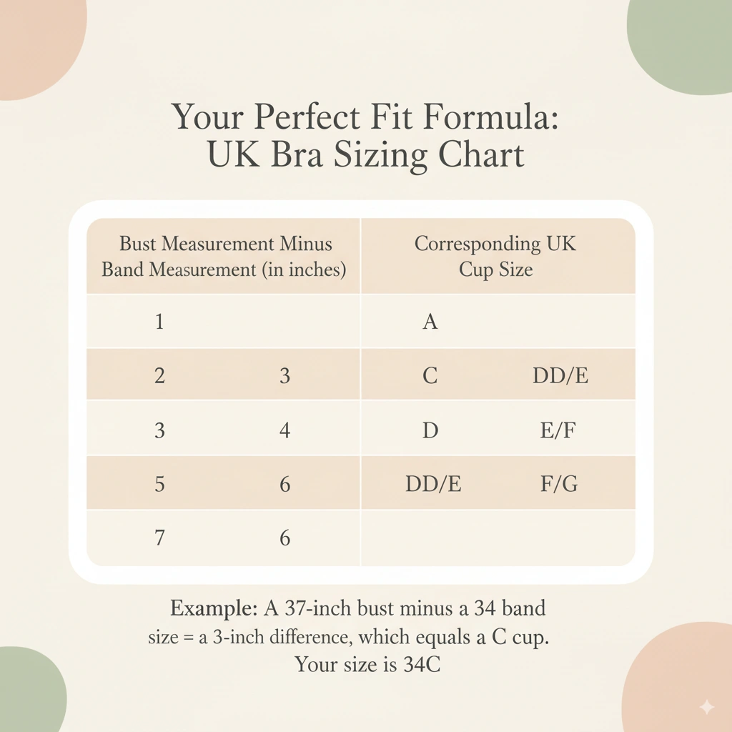 Here is the UK bra sizing chart.
