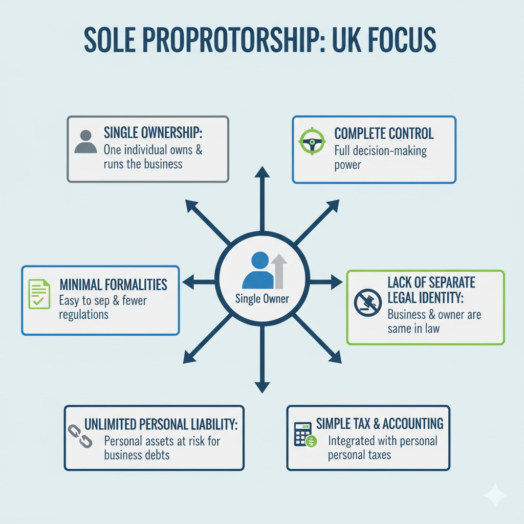 Sole Proprietorship features in the UK.