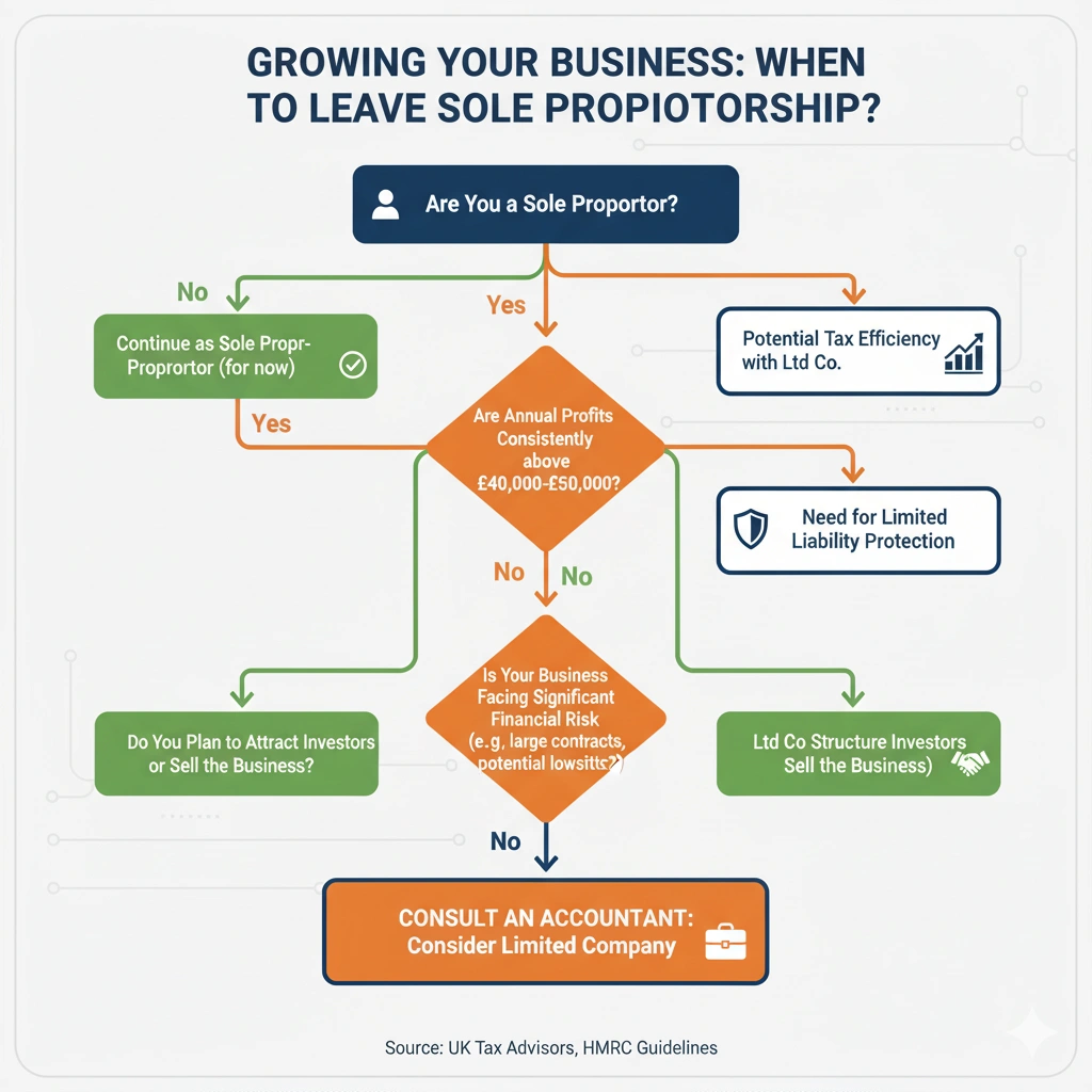 When to leave sole proprietorship and move to another model.