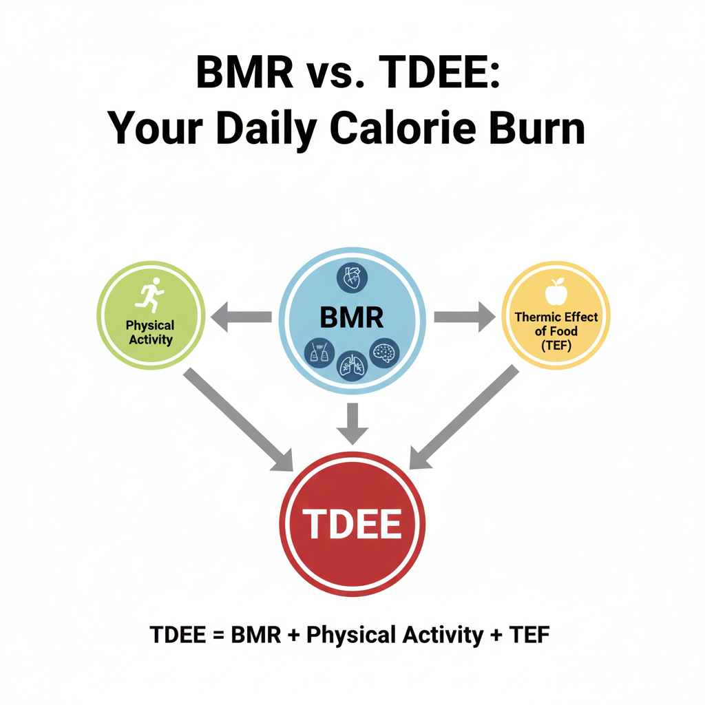 BMR vs TDE. Your daily calorie burn.