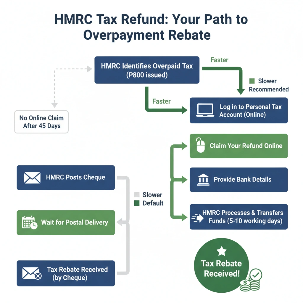 HMRC tax refunds methods and process.