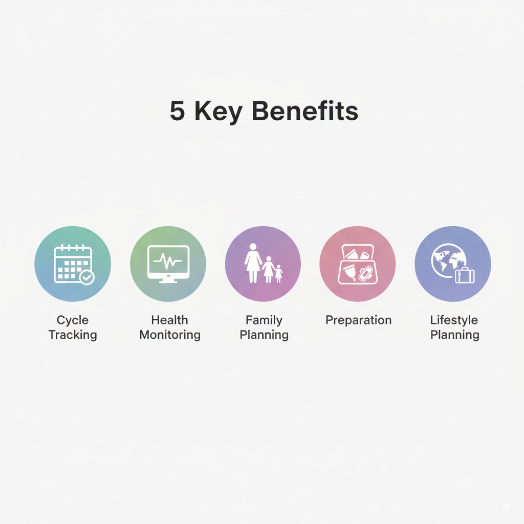 Key benefits of using a period calculator for women and girls.