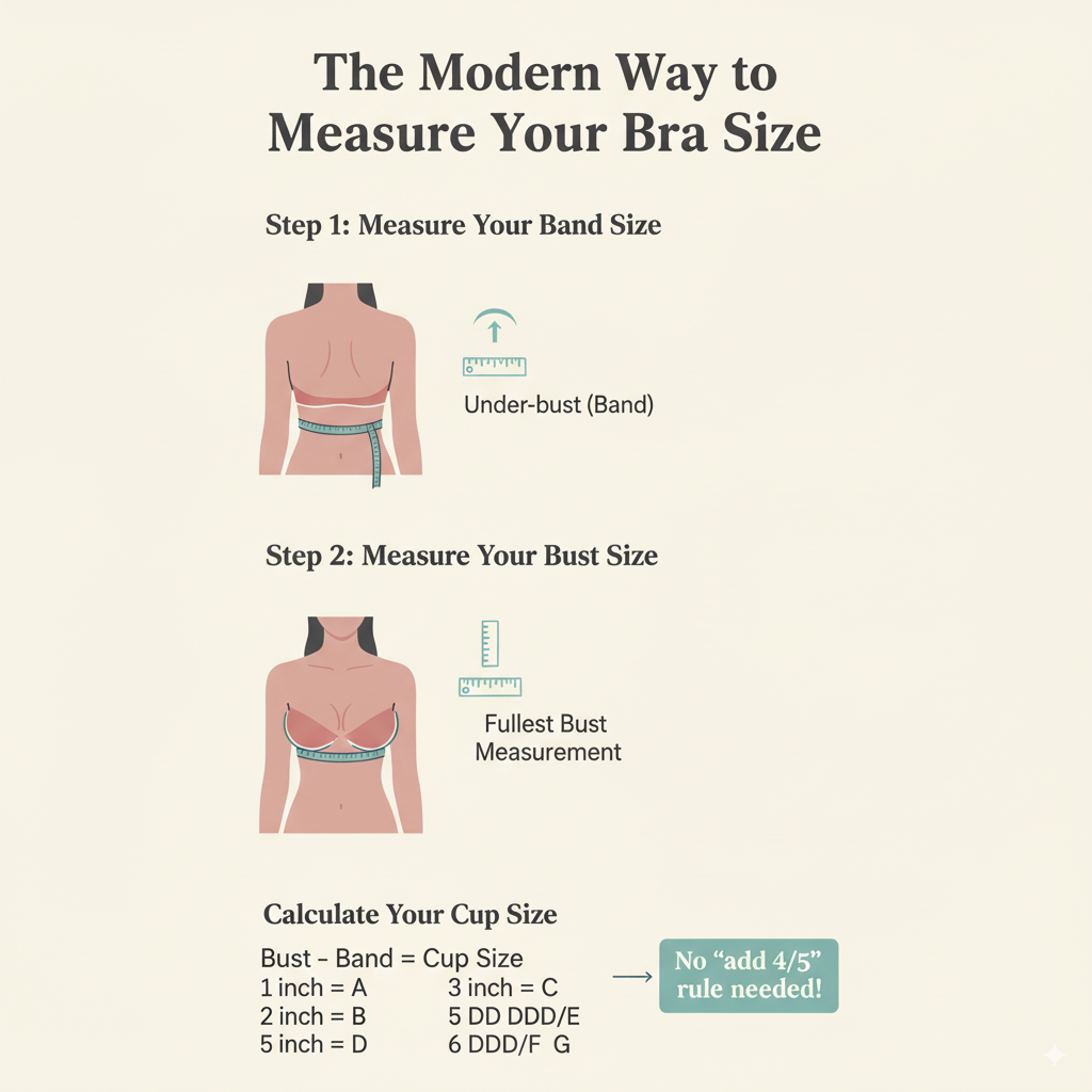 What is the modern way to measure your bra size?
