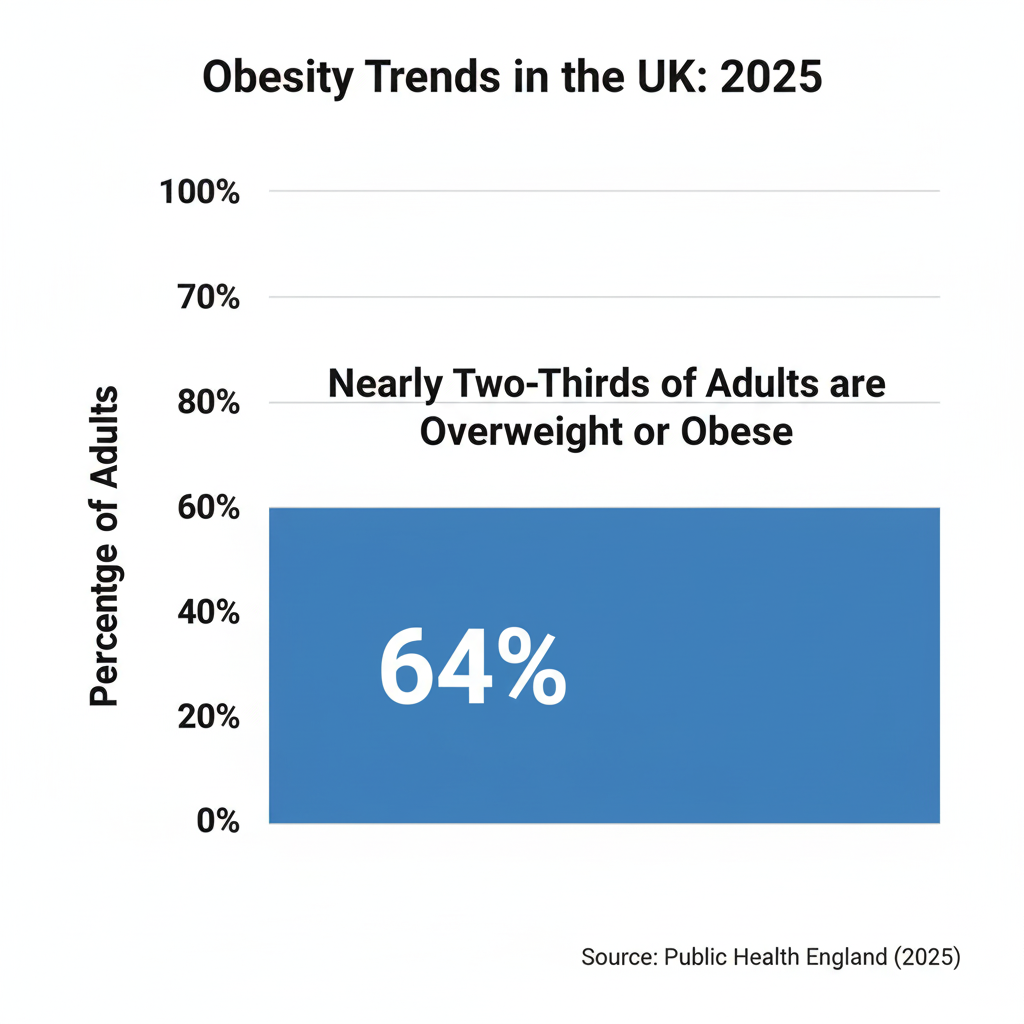Obesity trends in the UK 2025 by NHS.
