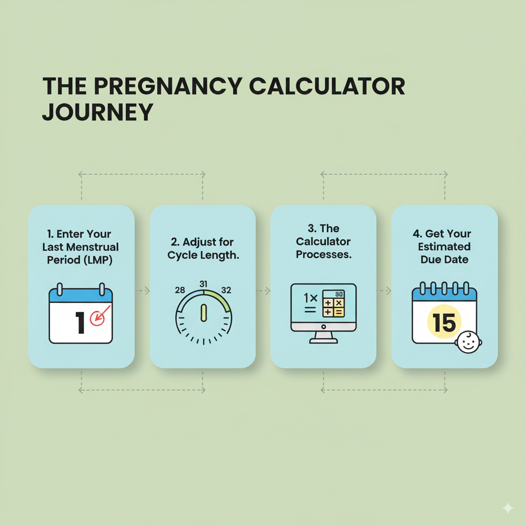 pregnancy calculator journey. How it starts and works.