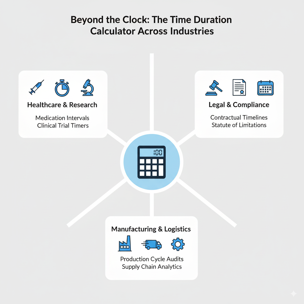 Time duration calculator across different industries.