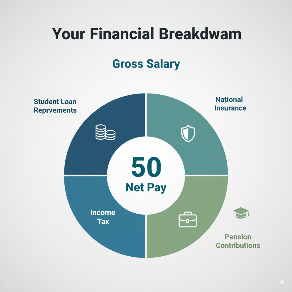 UK take home pay breakdown for 2025.